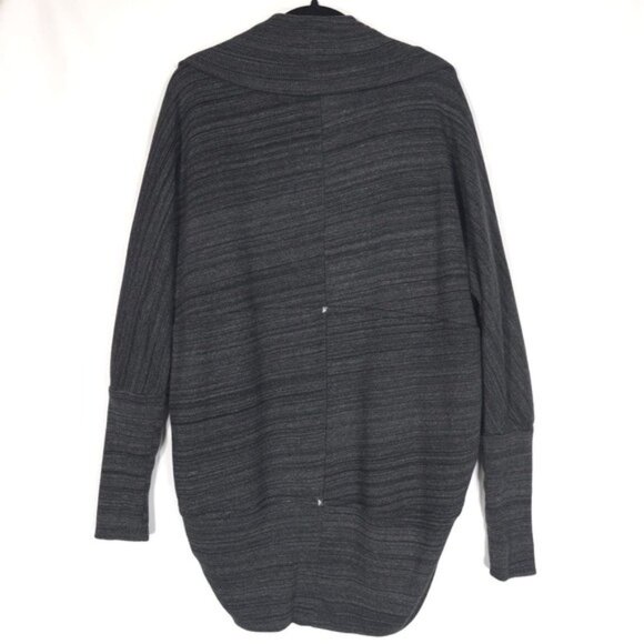 Aritzia Wilfred Diderot Sweater Cocoon Open Cardigan Space Dye Heather Black S - Picture 2 of 14